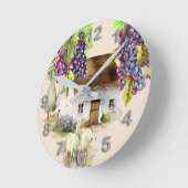 Land boerderij druif geiten keuken ronde klok (Hoek)