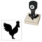 Land Boerderij Haan Craft Silhouet Rubberstempel (Gestempeld)