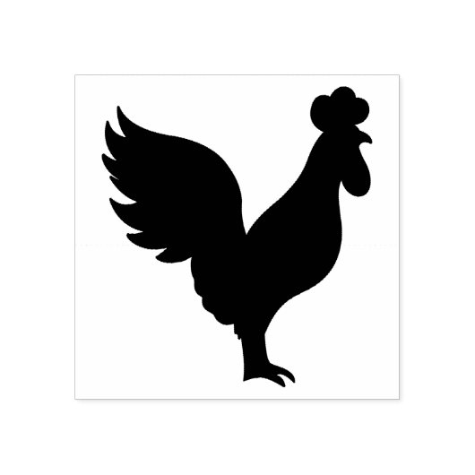 Land Boerderij Haan Craft Silhouet Rubberstempel (Afrduk)