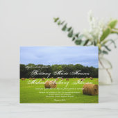 Land Boerderij Hay Bales Rustic Wedding Invitation Kaart (Staand voorkant)