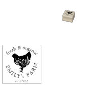 Land boerderij Kip Coop Gepersonaliseerde naam Rubberstempel (Gestempeld)