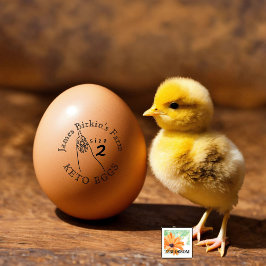 land boerderij kippenhok KETO EIEREN met maat Rubberstempel