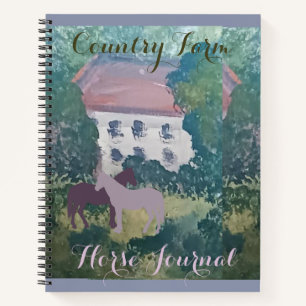 Land boerderij Paard Journal Notitieboek
