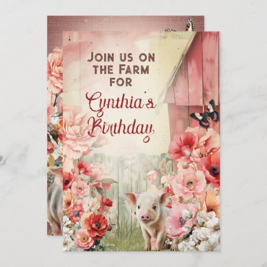 Land Boerderij Partij Kaart (Voorkant / Achterkant)