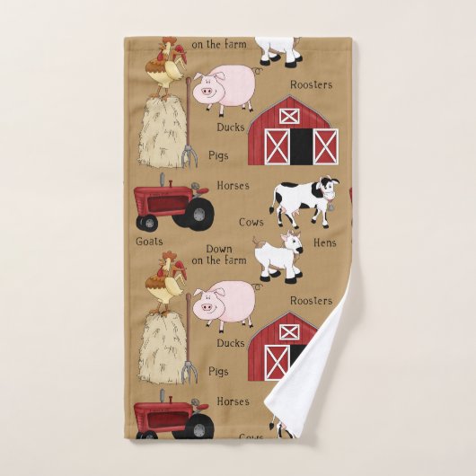 Land Boerderij patroon home decor handdoek set (Handdoek)