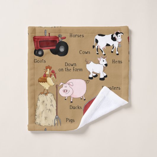 Land Boerderij patroon home decor handdoek set (Wasdoekje)