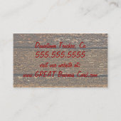 Land Boerderij Pig Barbecue Visitekaartje (Achterkant)