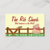 Land Boerderij Pig Barbecue Visitekaartje (Voorkant)