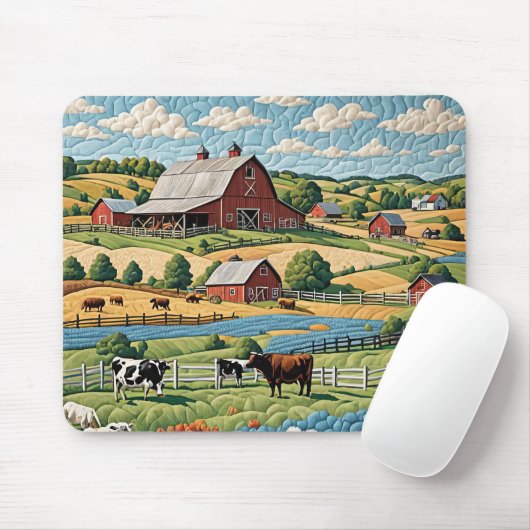 Land Boerderij Quilt Muismat (Met muis)