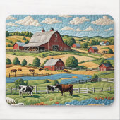 Land Boerderij Quilt Muismat (Voorkant)