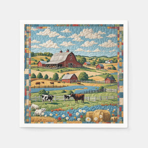 Land Boerderij Quilt Servet