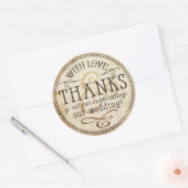  land Boerderij rustiek dank u Ronde Sticker (Envelop)