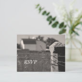 Land Boerderij Wedding RSVP Response Kaart (Staand voorkant)