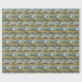 Land Boerderijen Quiltontwerp Cadeaupapier (Vlak)