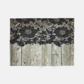 land bohemian zwart kant oud rustiek schuur hout fleece deken (Voorkant (Horizontaal))