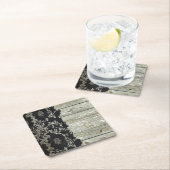 land bohemian zwart kant oud rustiek schuur hout kartonnen onderzetters (Insitu)