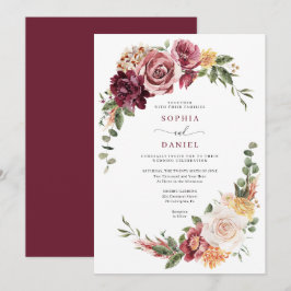 Land Boho bruiloft uitnodiging Kaart