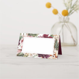 Land Boho Floral Weddenschap Place Cards Plaatskaartje