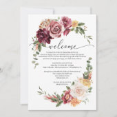 Land Boho Huwelijksreis Bruiloft Welkom Kaart (Voorkant)