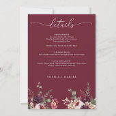 Land Boho Huwelijksreis Bruiloft Welkom Kaart (Achterkant)