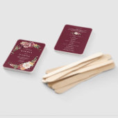 Land Boho Roos Bloemen Trouwprogramma Fan Handwaaier (Niet-gemonteerd)