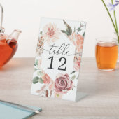 Land Boho Roos Trouwtafel nummers Reclamebord Met Voetstuk (Insitu)