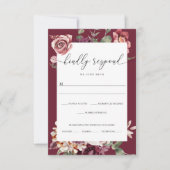Land Boho Roos Wedding RSVP Kaart (Voorkant)