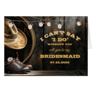 Land Boots Pet Barn Wood Maid of Honor Request