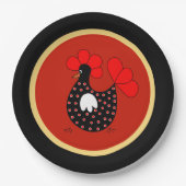 Land bord  cichorei cartoon (Voorkant)