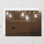 Land botanische bloemenkoord licht bruin hout save the date (Achterkant)