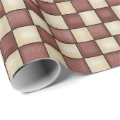 Land Bourgogne en Tan gecontroleerd Cadeaupapier (Rol Hoek)