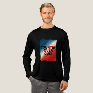 Land boven Cultus – Patriottische verfstrepen Tri-Blend Shirt