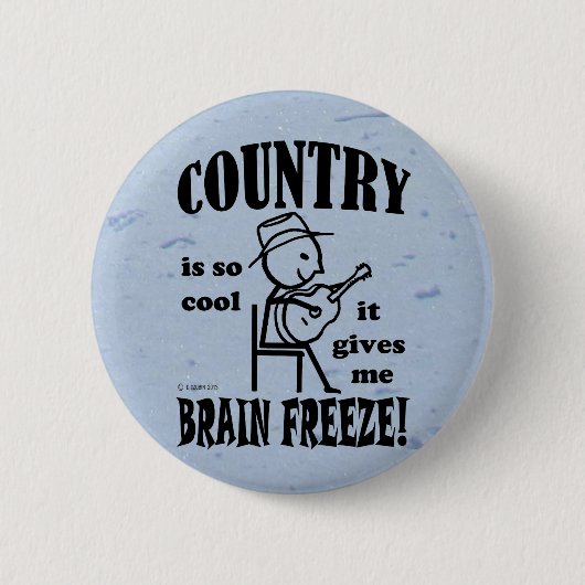 Land, Brain Freeze Ronde Button 5,7 Cm (Voorkant)