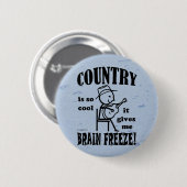 Land, Brain Freeze Ronde Button 5,7 Cm (Voorkant /achterkant)