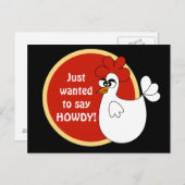 Land briefkaart cartoon kip (Voorkant / Achterkant)