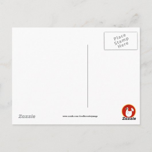 Land briefkaart cartoon kip (Achterkant)