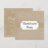 Land Brown Burlap Bachelorette Kaart (Voorkant / Achterkant)