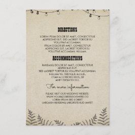 Land bruiloft details - Informatie - Invoegen Informatiekaartje