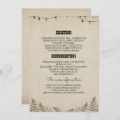 Land bruiloft details - Informatie - Invoegen Informatiekaartje (Voorkant / Achterkant)