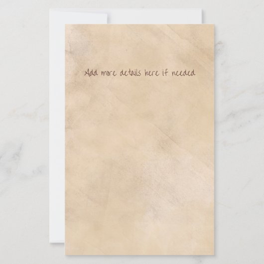 Land Bruiloft Hoefijzer en Zonnebloemen (Achterkant)