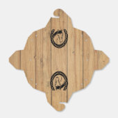 Land Bruiloft Paard Hoefijzer Western Hout Bedankdoosjes (Uitgevouwen)