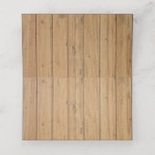 Land Bruiloft Paard Hoefijzer Western Hout Plaatskaartje (Binnenkant ongevouwen)