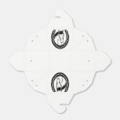 Land Bruiloft Paard Hoefijzer Western Rustiek Bedankdoosjes (Uitgevouwen)