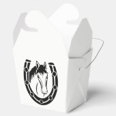 Land Bruiloft Paard Hoefijzer Western Rustiek Bedankdoosjes (Geopend)