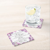 land bruiloft paarse feest / bruiloft Dank u Kartonnen Onderzetters (Insitu)