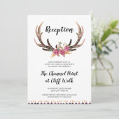 Land Bruiloft Receptie Kaart, Waterverf gewei Kaart (Staand voorkant)