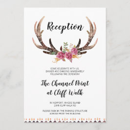 Land Bruiloft Receptie Kaart, Waterverf gewei Kaart