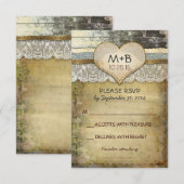 land bruiloft RSVP kaarten Kaartje (Voorkant / Achterkant)