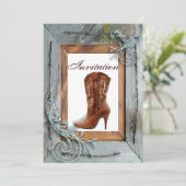 Land bruiloft Vrijgezellenfeest Tea Party Uitnodig Kaart (Staand voorkant)