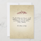 Land Buffel geruite herten silhouet Feestdagenkaart (Achterkant)